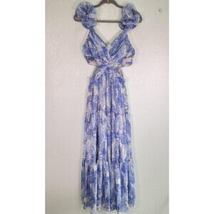 chinese dress ladies Sophia Ruffle Maxi – Hanlaban main image 0